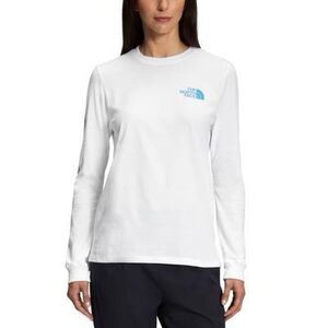 The North Face Crew-Neck Long-Sleeve T-Shirt - Tnf White/apricot Ice Dye Ombre F